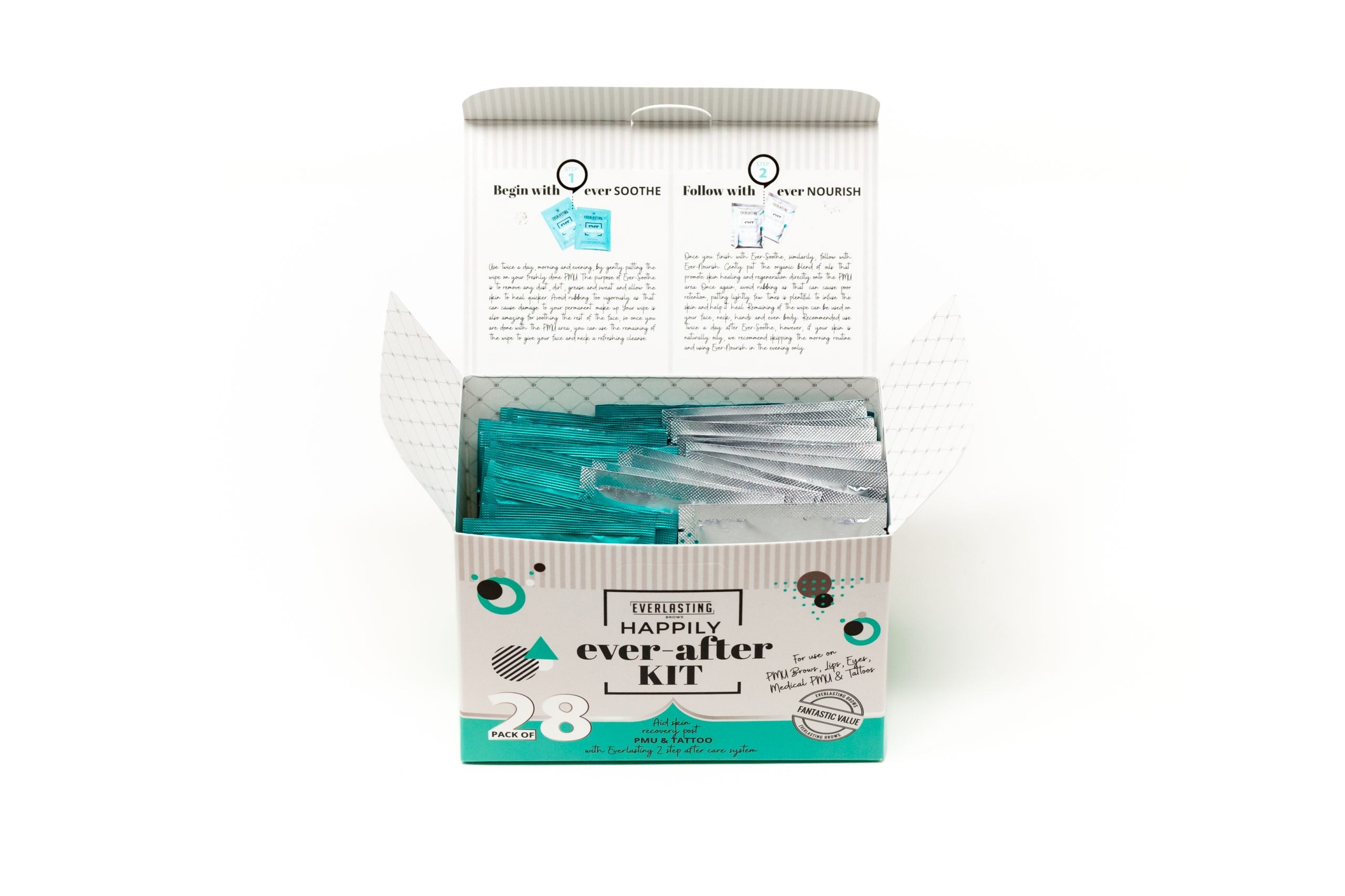 Everlasting | 7 Day PMU Aftercare kit | 14 nourish wipes & 14 soothe wipes