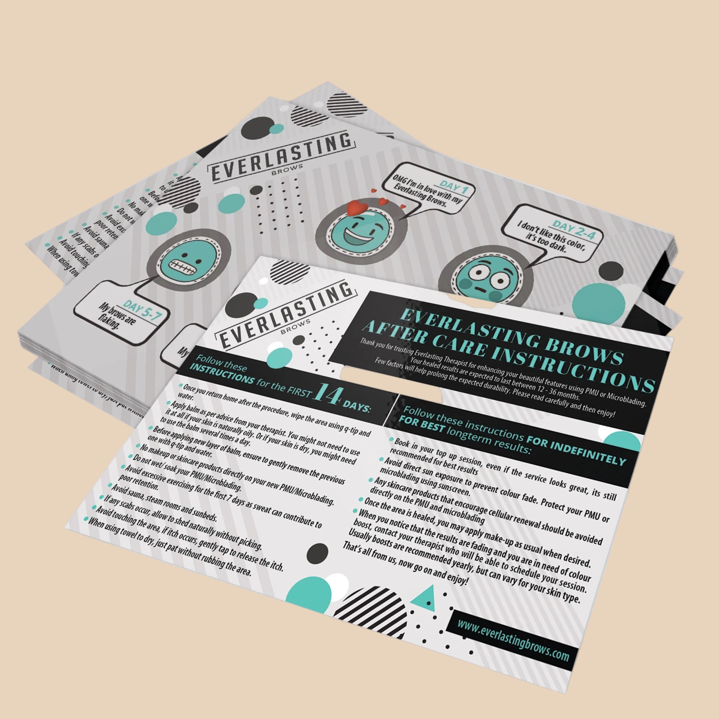 Everlasting | Aftercare Brows Leaflets 50