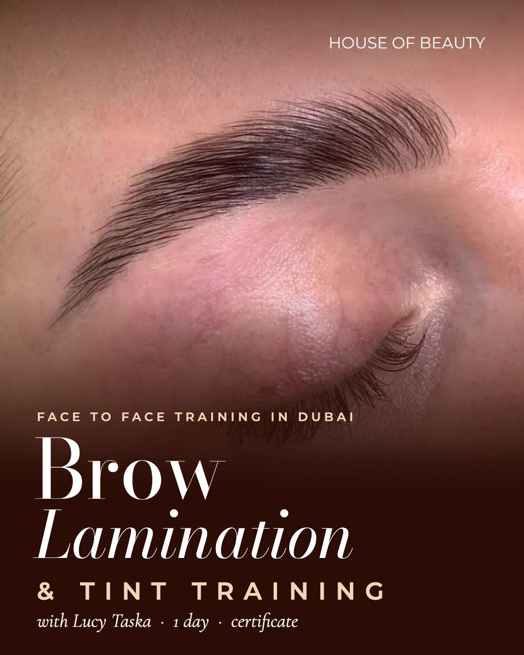 Brow Lamination and Tint Training in Dubai with Lucy Taska