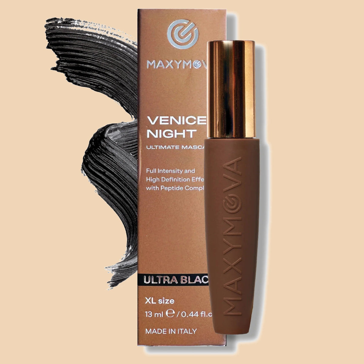 Maxymova Venice Night ultra black mascara 13 ml XL with box, UAE
