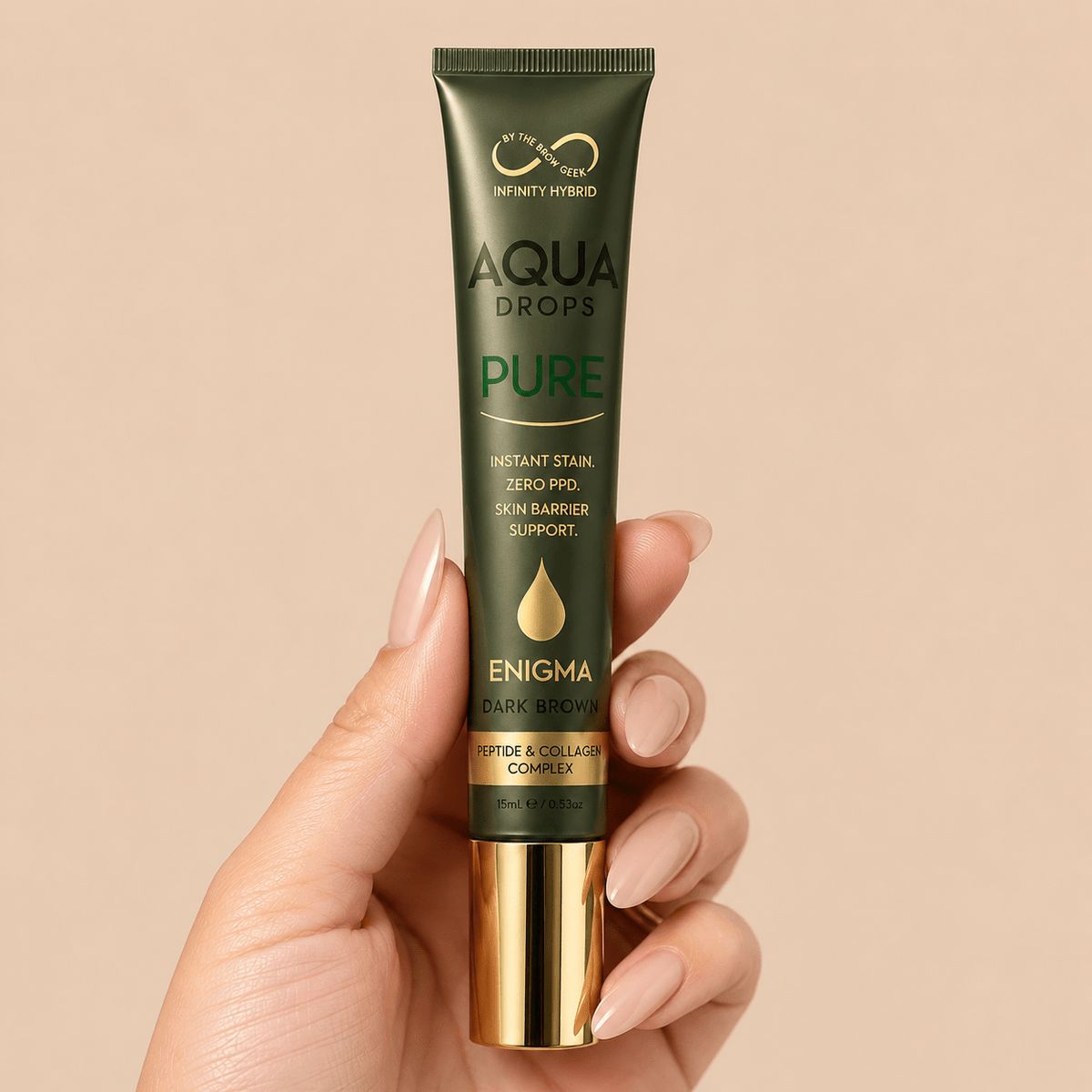Infinity Aqua Drops Pure hybrid brow stain included with both kits