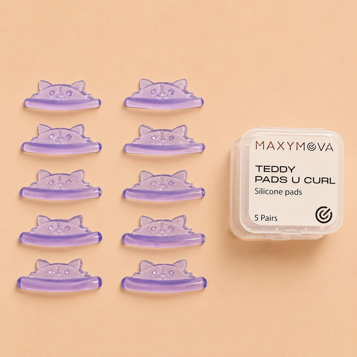 Maxymova Teddy ultra-sticky silicone lash lift pads | U curl