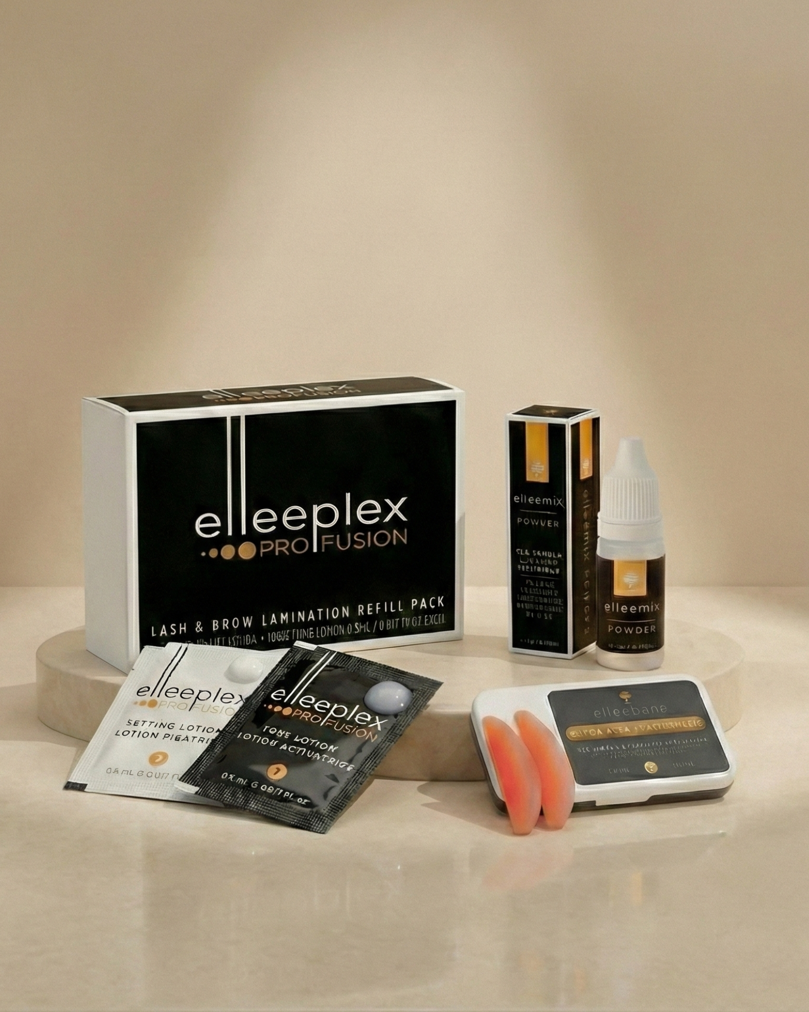 KOREAN LASHLIFT BUNDLE (Elleebana Profusion 10 Pack, Flat Shields, Elleemix)