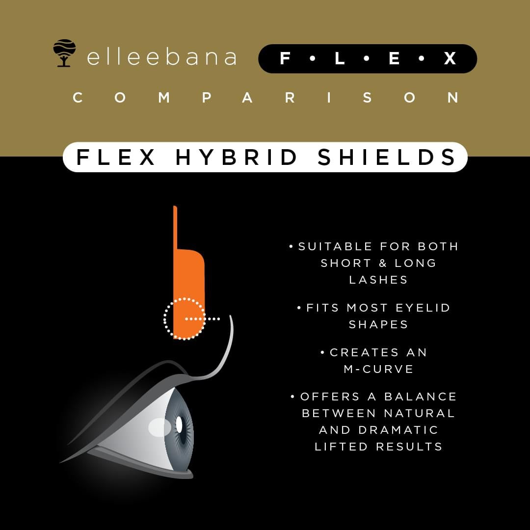 Flex Hybrid Shields | Glueless lash lift shields | Elleebana