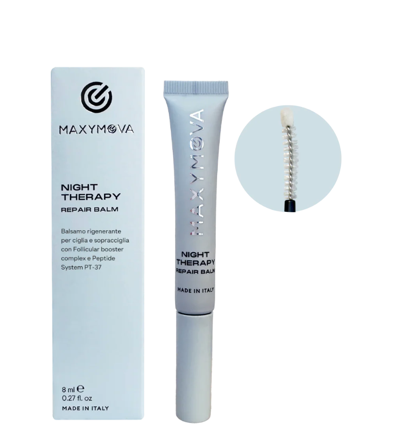 MAXYMOVA NIGHT THERAPY REPAIR BALM FOR LASHES & BROWS. بَلْسَم مُعَالَجَة مُغَذِّي ومُقَوِّي لِلرُّموشِ والحواجِبِ.