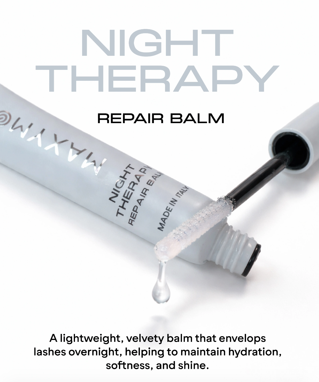 MAXYMOVA NIGHT THERAPY REPAIR BALM FOR LASHES & BROWS. NOURISHING AND STRENGTHENING TREATMENT