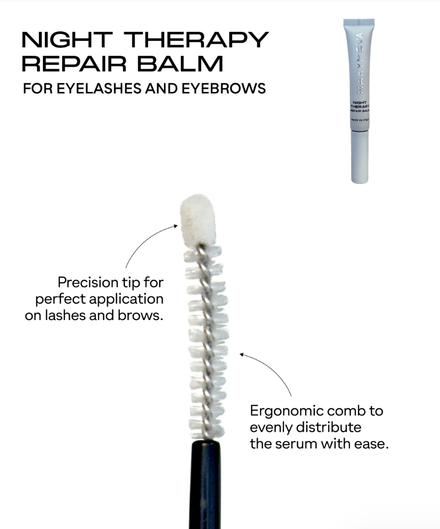 MAXYMOVA NIGHT THERAPY REPAIR BALM FOR LASHES & BROWS. NOURISHING AND STRENGTHENING TREATMENT