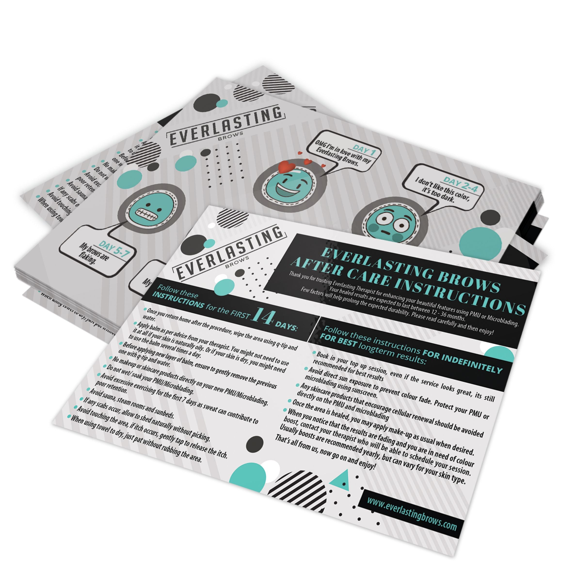 Everlasting | Aftercare Brows Leaflets 50