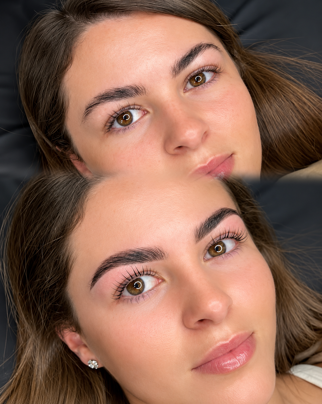 Korean lash lift and brow lamination before and after