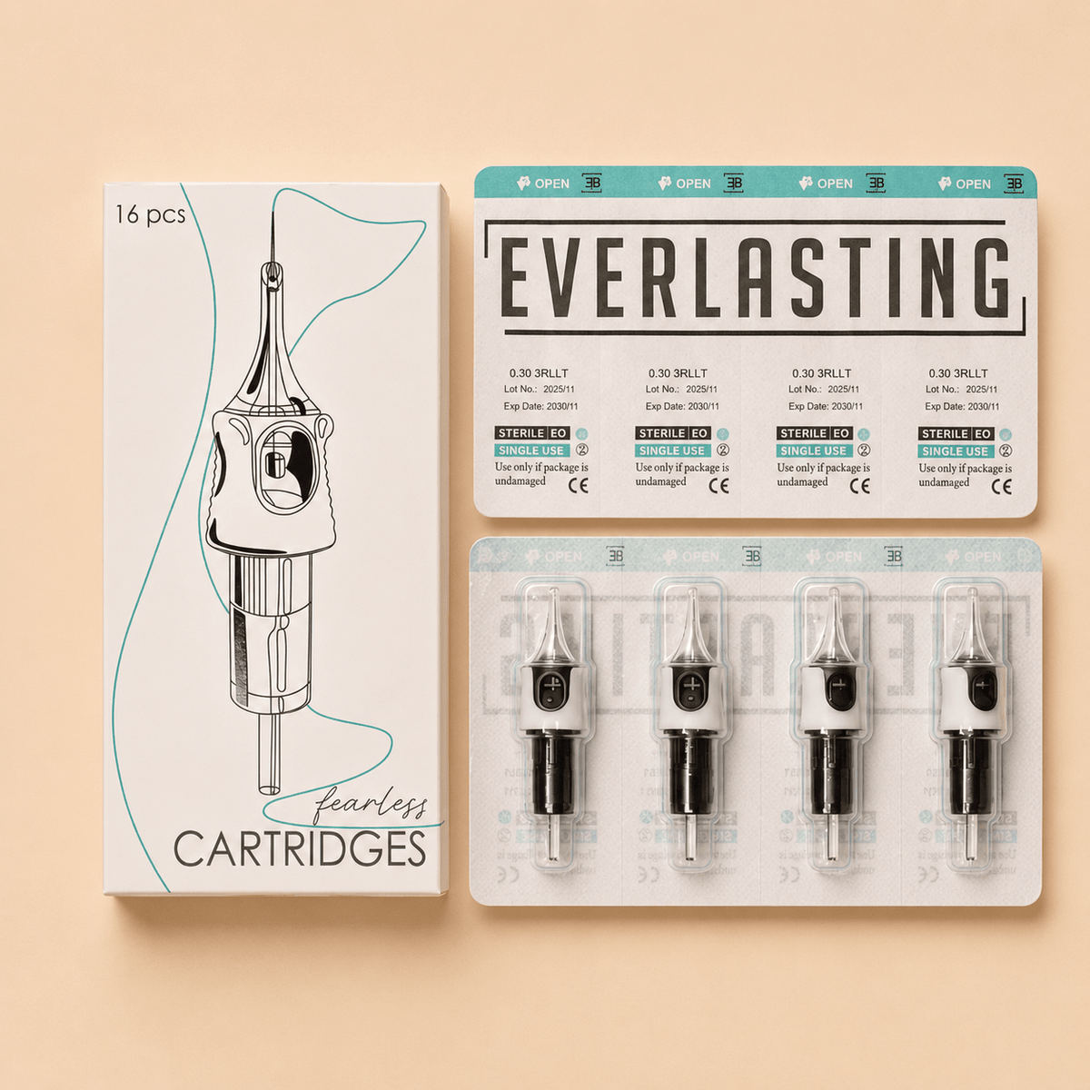 Everlasting | UNIVERSAL Soft Grip Cartridges 1R 0.30 (16pcs)