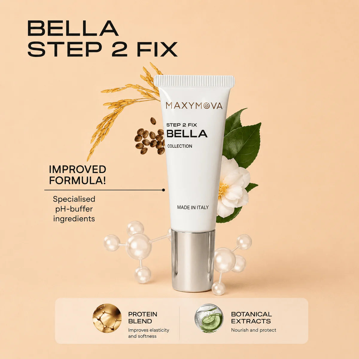 MAXYMOVA Bella Collection Step 2 Fixing Cream for Brow and Lash Lamination - 10ml tube
