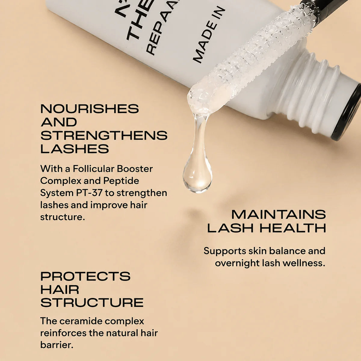 MAXYMOVA NIGHT THERAPY REPAIR BALM FOR LASHES & BROWS. NOURISHING AND STRENGTHENING TREATMENT