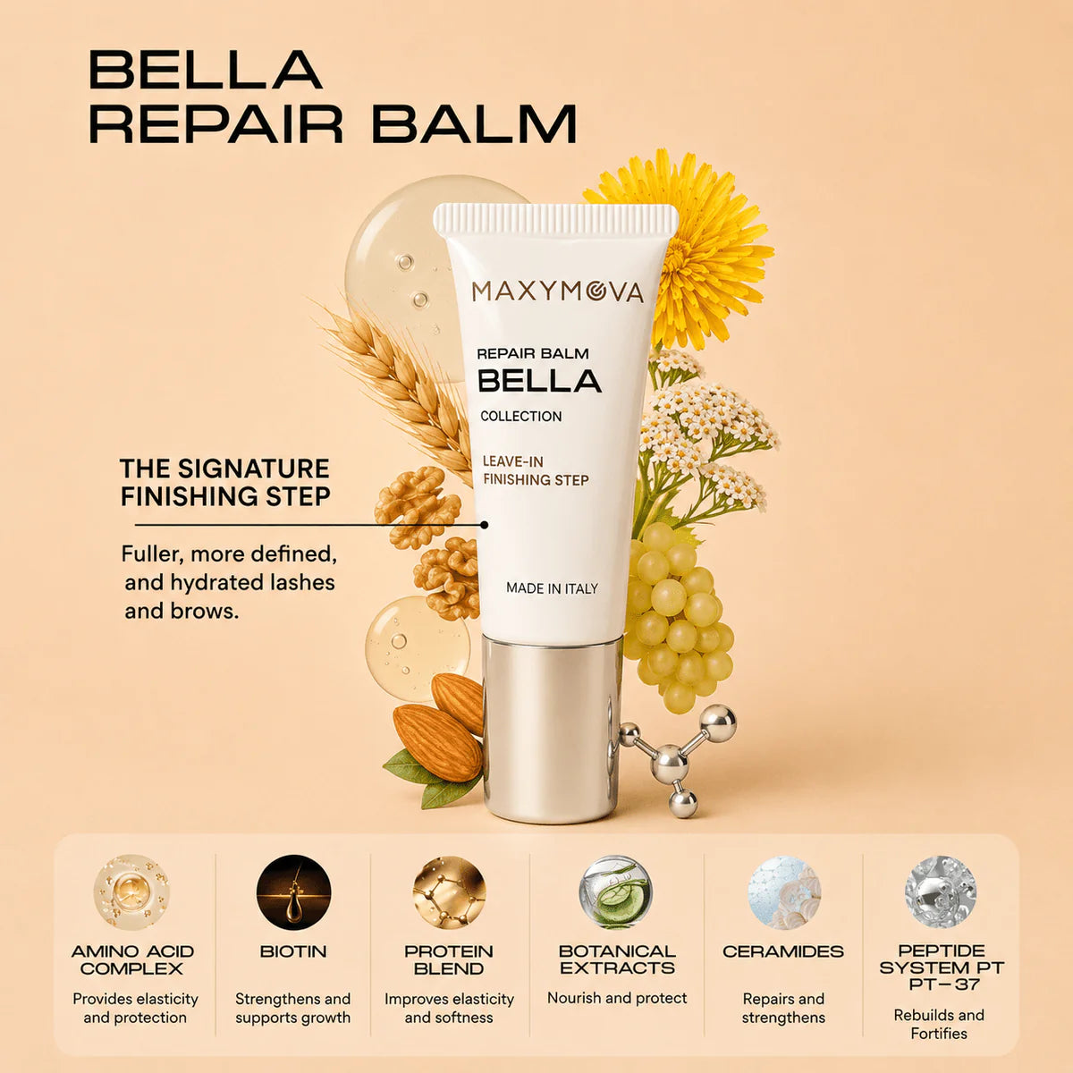 MAXYMOVA Repair Balm Bella Collection Leave-in finishing step for Brow and Lash Lamination - 10ml tube