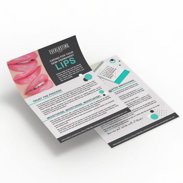 Everlasting | Aftercare PMU Lips Leaflets x 50